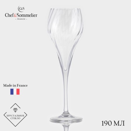 CHAMBLE-FLUTE for Champagne Chef & Sommelier Symetrie, 190 ml, glass