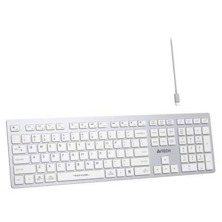 Keyboard A4Tech FSTYLER FBX50C white USB wireless BT/Radio Slim Multimedia (FBX50C WH 103388-3