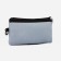 A backpack with a zipper, 3 outer pockets, wallet, gray color