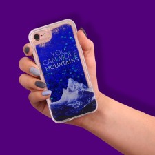 Чехол на телефона iPhone 7 с блёстками внутри «Сияние», 6.5 × 14 см.