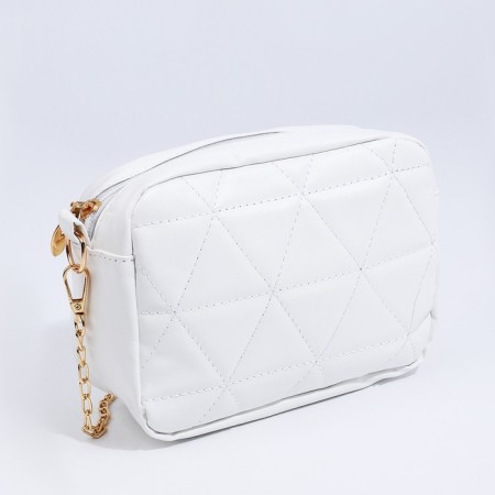 Bag Cross-Bodi with a zipper, white color-1