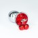 Anal traffic jams, with bells, red crystal, d = 28 mm