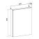 Bathroom mirror "Lada 40" graphite, 12 x 40 x 60 cm