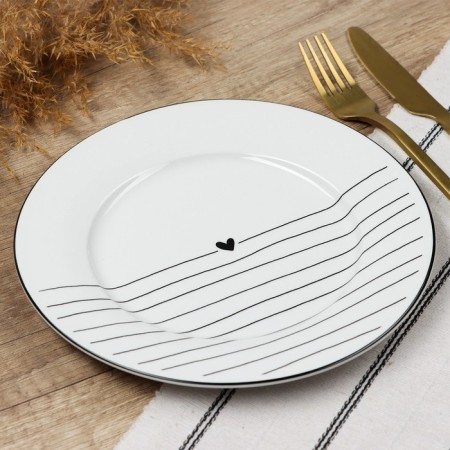Ceramic plate "With Love", 20 cm, white color-4