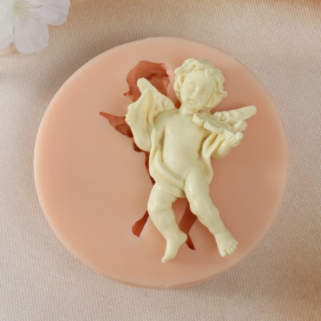 Mold Silicon "Angel with a violin" 7.3x4.5x2.1 cm