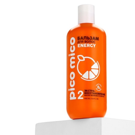 Hair balm with coconut oil and jojoba, extraculation, 400 ml, Pico Mico-11
