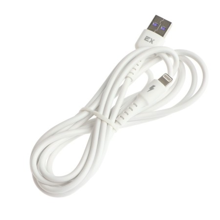 EXPLOYD EX-K-1384, Lightning-USB, 2.4 A, 2 m, silicone braid, white-2
