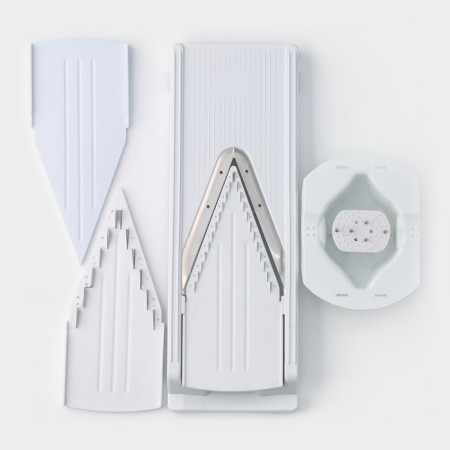Vegetable engine - Shinkovka Dolyana "Smarti", 3 interchangeable nozzles, Pusher, White Color
