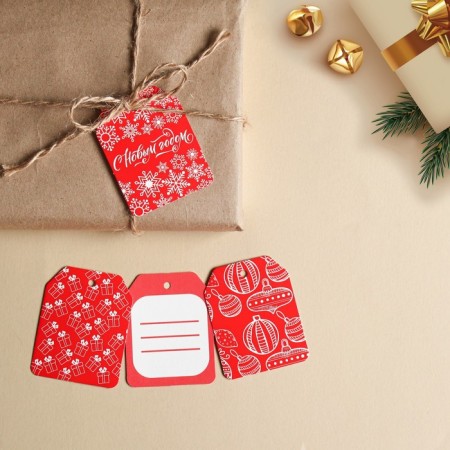 Schildik for a gift "Parcel from Santa Claus", set 6 pieces, 16 x 24 cm, new year-3