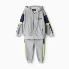 Children's costume (sweatshirt/pants), gray color, height 86-92cm