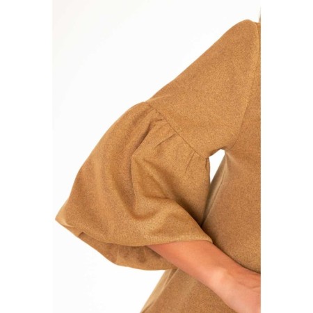 Female dress, size 46, mustard color-6