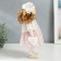 Interior doll "Baby in a dress with lace, with a heart" 36.5x14x15.5 cm