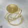 Valentine 3 candlestick for one candle, 10x10.7 cm, gold