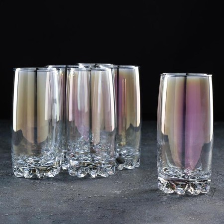 Set of glasses "Rainbow", 390 ml, 6 pcs