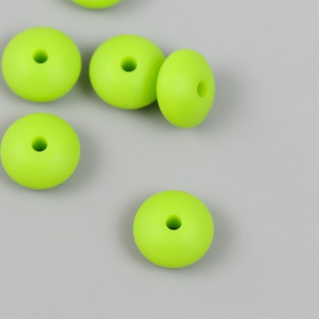 Busina silicone "flattened" fluorescent green d = 1.2 cm