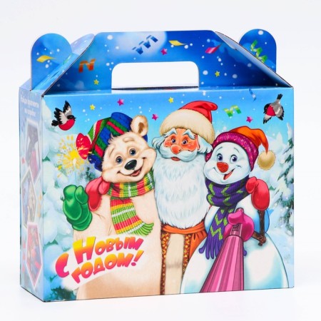 Gift box New Year's three comrades 23 x 8.5 x 23 cm-2