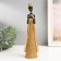 Souvenir Polystone "African in a wicker dress" Gold 27x8x6 cm