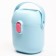 Container for storing baby food 450 ml., With a spoon, blue color