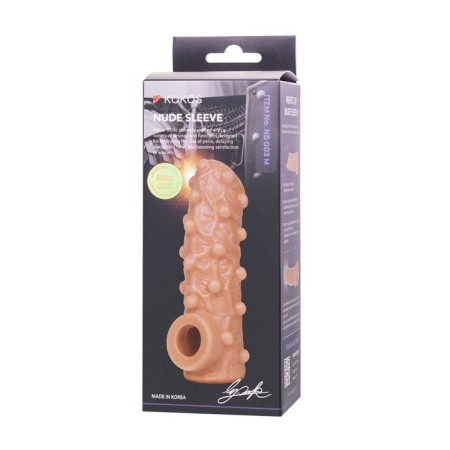 Kokos nozzle is realistic with additional stimulation, TPE, bodily, 12 cm-4