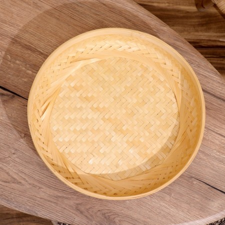 Vase wicker, from bamboo 35x30x8 cm-2