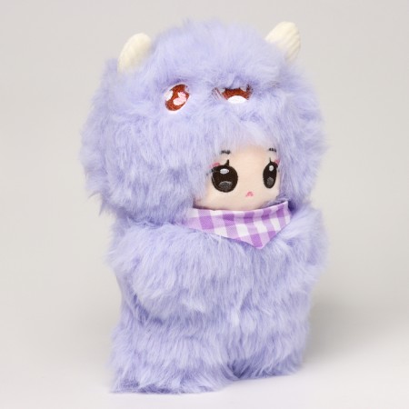Soft toy "Doll" in a costume costume, 22 cm, purple color-1