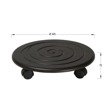 A set of floor stands "Spiral" (2 pcs), 345 × 345 × 70 mm, color Venge-2