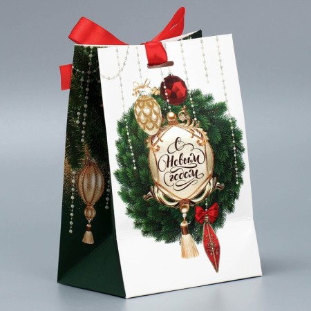 Gift package with the New Year mood tape, 13 x 19 x 9 cm, New Year-2