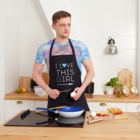 Apron Ethel I Love this Girl 60x70 cm, 100% cotton, reps 210 g/m2