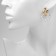 Earrings with the removable element "Transformer" flower, white-blue color in gold