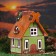Aroma lamp house "Horse", 11 cm, handmade, mix,