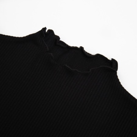Women's turtleneck Minaku: Basic Line, black color, size 42-5