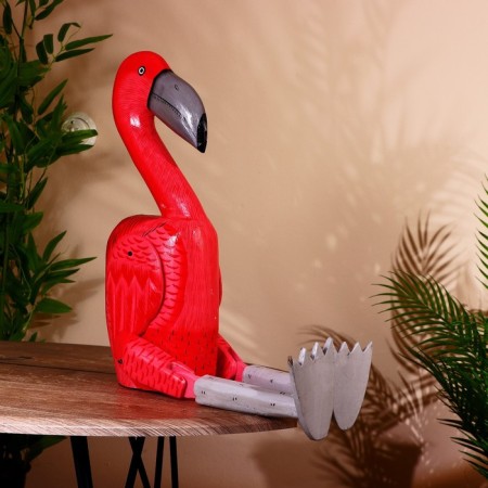 Souvenir "Flamingo" hanging paws, wood 70 cm-1