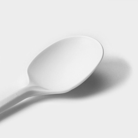A set of disposable spoons from corn starch Nature, 14.3 cm, 6 pcs, color mix-4