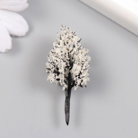 Artificial plant for creativity plastic "Snow tree" 4 cm