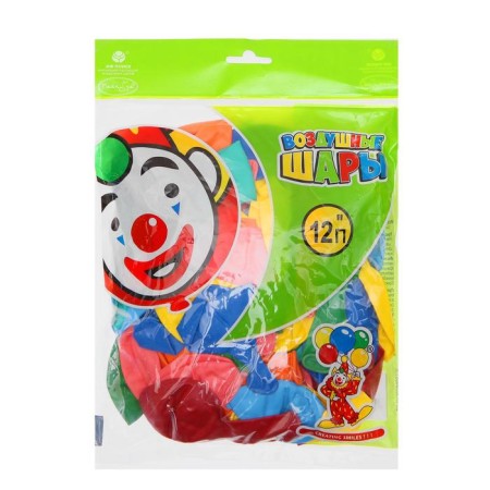 Latex ball 12 ", pastel, set of 100 pcs., Mix color-2