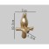 Nast-light decor "pigeon", 10.5 x 7 cm, gold