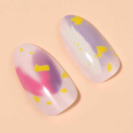 Follow nails "Spots", 12 pcs, with adhesive plates, forms of almonds, multi -colored-2