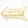 Wall hanger with a shelf "arrow", with backlight, 5 hooks, gold