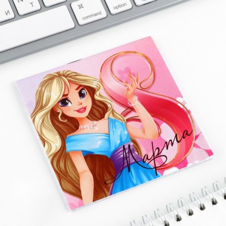 Notepad 10x10 cm, 16 liters of "princesses" mix-6