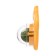 A toy for cats with cat mint "paw", 8.5 cm, yellow