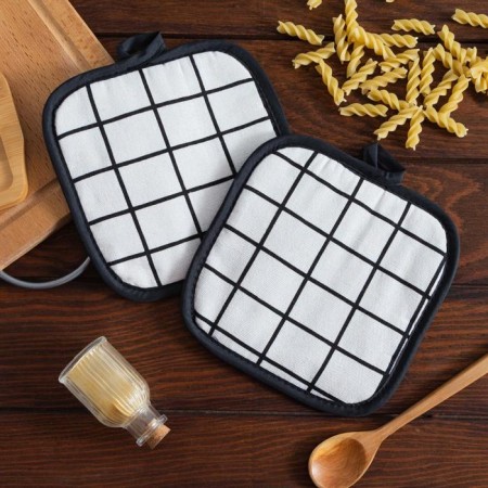 Kitchen set (2 objects) of the “cage” shade, white color, a brush 17x17 cm - 2 pcs, 100% p/e