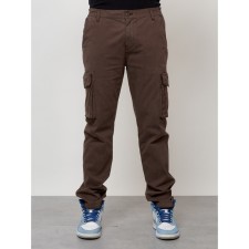 Cargo jeans men, size 54, brown color