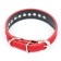 Collar "velvet and rhinestones", 31 x 1.3/2 cm, Osh 22-28 cm, red