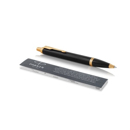 Ballpoint pen Parker Im Core Black GT M, Black Matte/ Gold, Blue Ink (1931666)-3