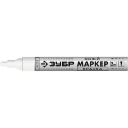 Marker-painting bison professional 06325-8, round, white, 2 mm