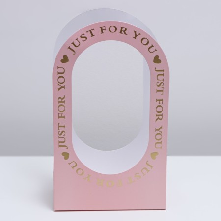 Box-Obel for flowers "for you" 22 × 12 × 38 cm, pink-2
