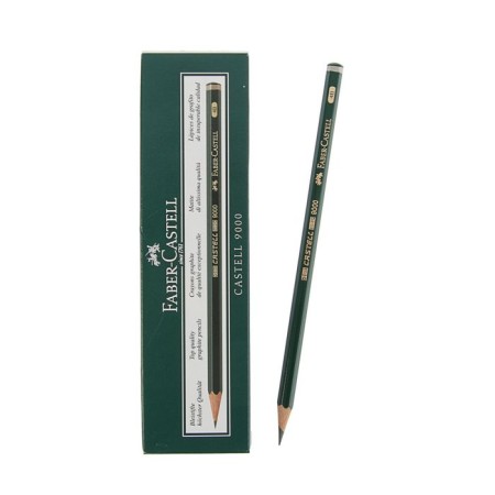 Pencil Art Black Baber-Castell Castell® 9000 Professional 4B Green