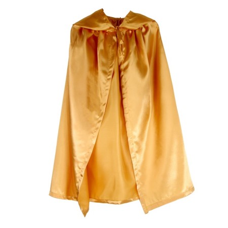 Carnival cloak, satin, color golden length 100cm-5
