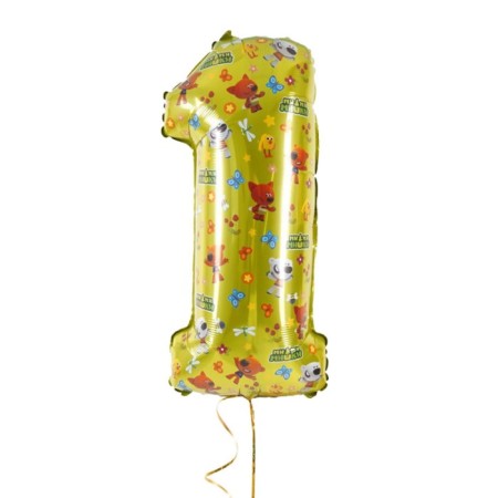 Foil ball 32 "Mi-Mi-Mimka", number 1, in packaging