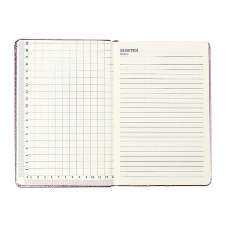 The diary is low, PVC cover, A5 format, 140 l, cell, metallic pink-10